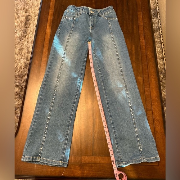 Kids Blue Jeans with Studded Detail-Size 10/12-
25" inseam - Picture 2 of 2